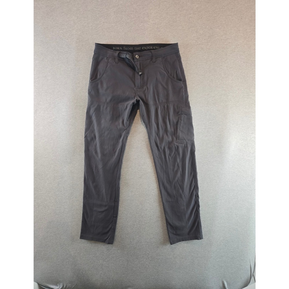 PrAna Stretch Zion Pants Mens 32x32 Gray Straight Fit Hiking Outdoor M43183227